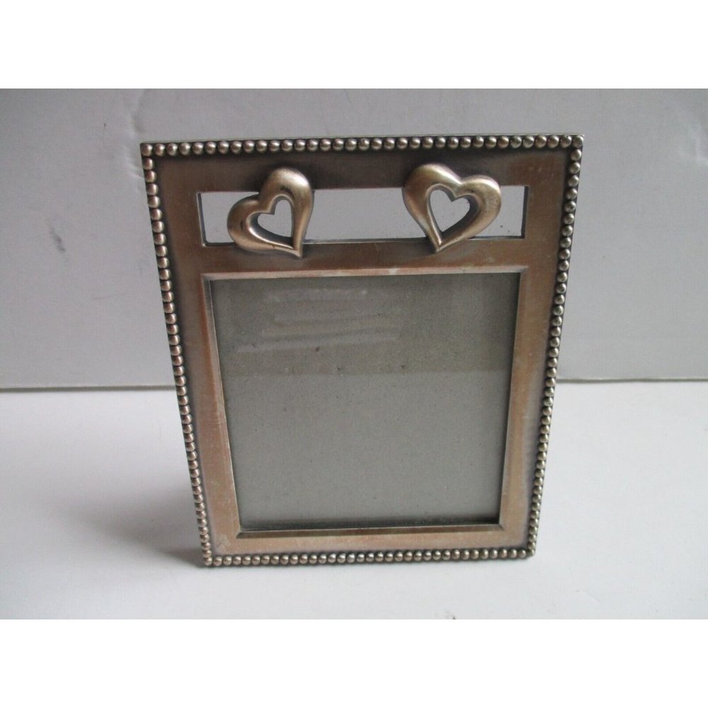 *Petite ELSA L Heart Embellished Rose Goldtone Finish Metal Table Top Frame